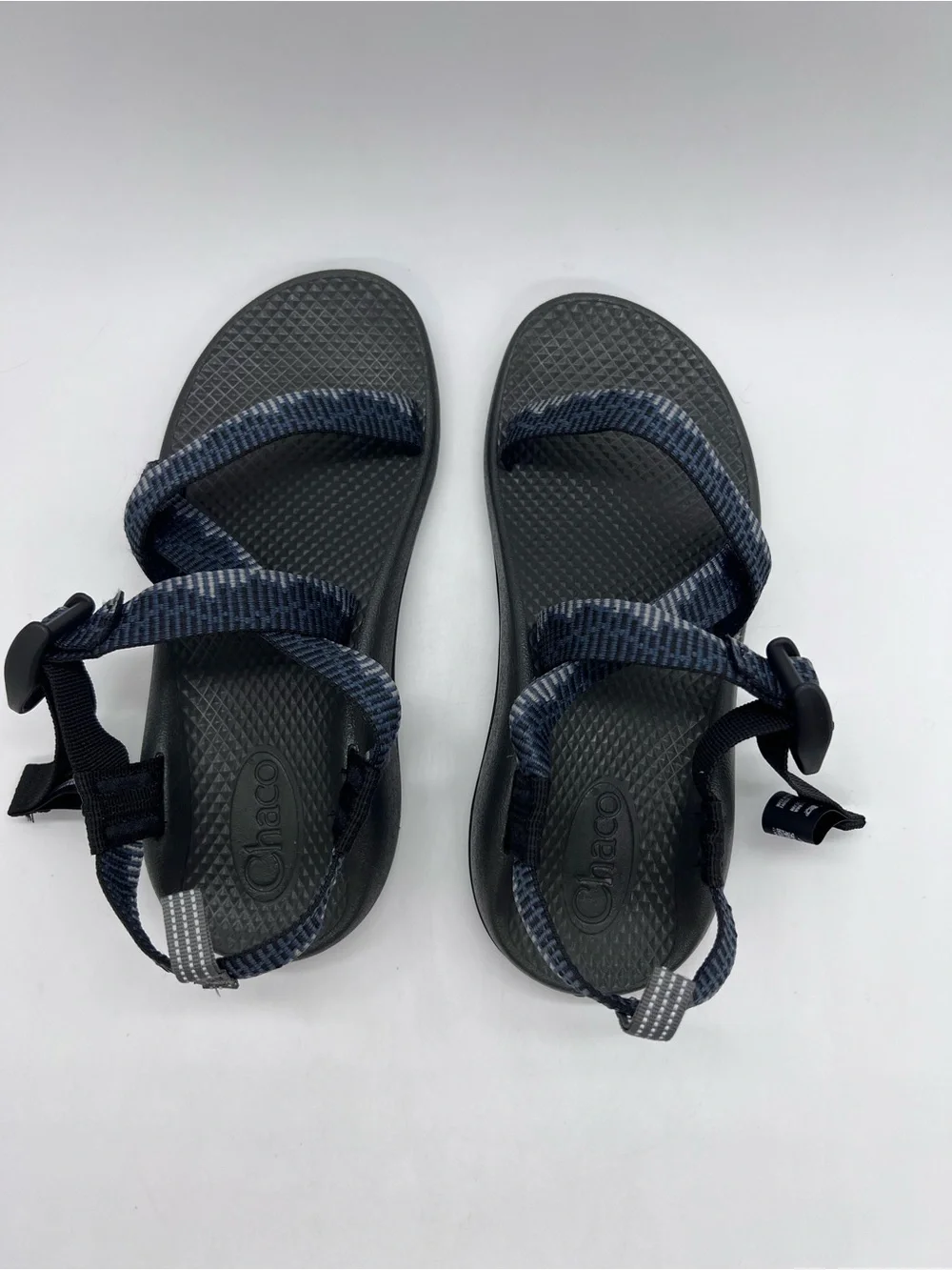 Chaco Kids Black and Dark Blue Strappy Sandals Size Big Kid 4